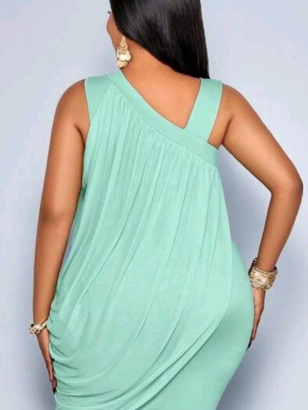 SHEIN Mint Green Casual Tee Top - Picture 2 of 4